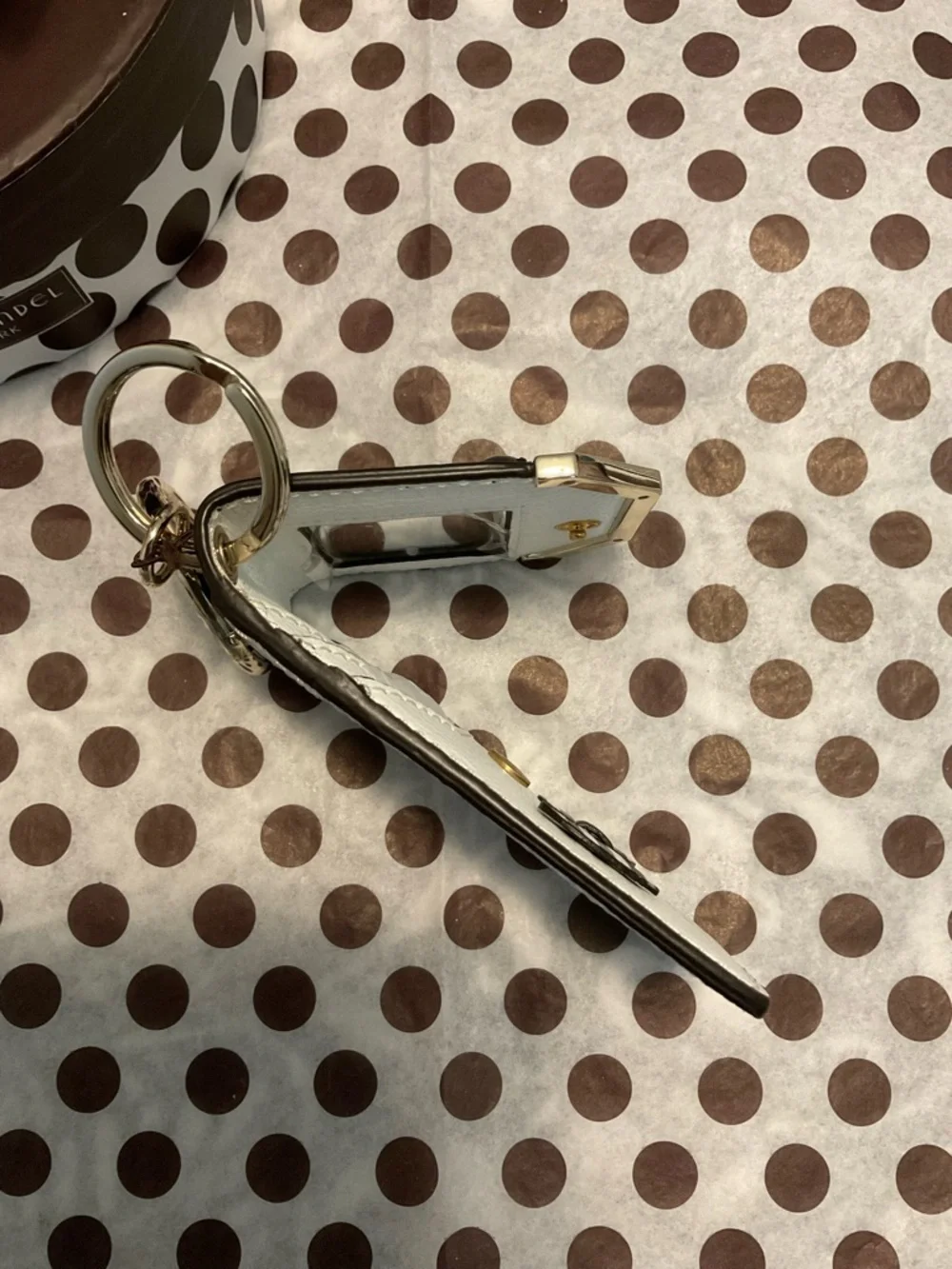 NWT Henri Bendel Quinn Card Case Holder Key Chain Purse Charm w Dust Bag